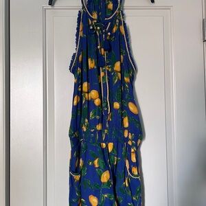 Gianni Bini Blue and Yellow Swim Coverup